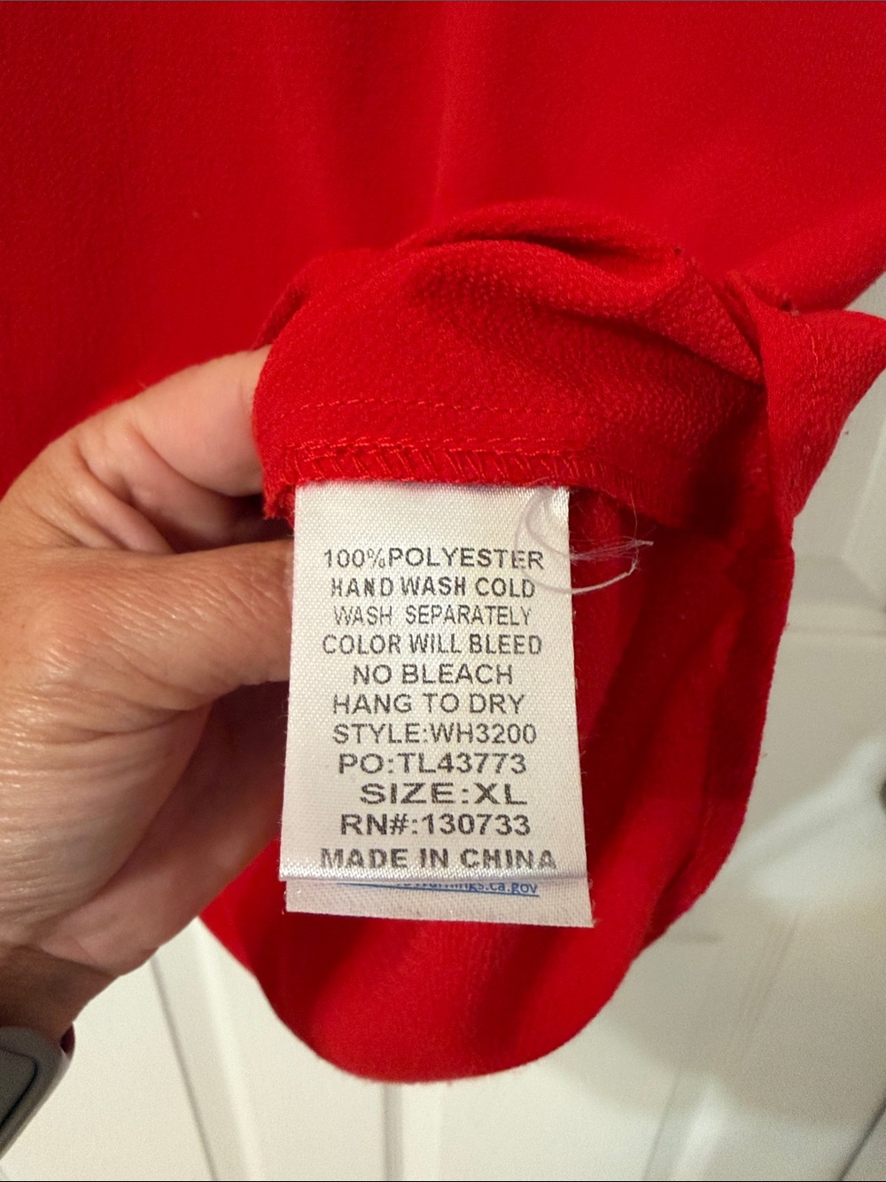 Umgee Red Tiered Ruffle Sleeve Blouse - Picture 6 of 7
